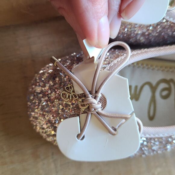 Sam Edelman Girl Kids Ballet Flat Shoes Felicia Mini Champagne Glitter Size 12M‎ - Picture 6 of 6